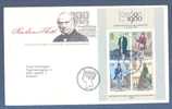 Great Britain 1980 FDC Cover International Stamp Exhibition London 1980 Block Miniature Sheet Sir Rowland Hill - 1971-1980 Decimal Issues