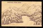 CARTE EN BOIS TRES EPAISSE " GREETINGS FROM RENO " ETATS-UNIS USA Wood Postcard Vandercraft Prineville - Sonstige & Ohne Zuordnung