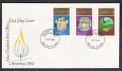 NOUVELLE-ZELANDE 1er JOUR FDC 1980 NOEL Y&T 778 - 780 - FDC