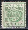 Pro Necesitados SEVILLA, 10 Cts Verde, Guerra Civil º - Viñetas De La Guerra Civil