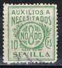Pro Necesitados SEVILLA, 10 Cts Verde, Guerra Civil º - Spanish Civil War Labels
