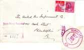 Winnetka 1944 Violet Double Ring  2c Nations United And 25c McKinley Prexie Registered Return Receipt.... - Marcofilie