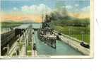 USS TENNESSE IN MIRAFLORE LOCKS  PANAMA CANAL 1927 - Panama