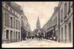 CPA  ANCIENNE- FRANCE- BLÉRÉ (37)- RUE DU PONT- AVEC TRES BELLE ANIMATION- ATTELAGES- VITRINES- DEBALLAGE TROTTOIR - Bléré