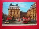 CPM- ANGLETERRE-LONDON -PICCADILLY CIRCUS LONDON -ANIMEE-BUS /CAR / VOITURES  -VOYAGEE 1977  -PHOTO RECTO /VERSO - Piccadilly Circus