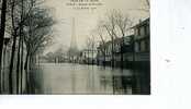 PARIS 75116 CRUE DE LA SEINE 29 JANVIER 1910 TOUR EIFFEL AVENUE DE VERSAILLES - Inondations