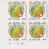 Parrot, Hamming Bird, Pineapple, Fruit, Columbus, Explorer, Block Of 4 MNH St Vincent - Cristóbal Colón