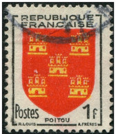 Pays : 189,06 (France : 4e République)  Yvert Et Tellier N° :  952 (o) - 1941-66 Wapenschilden