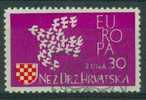 Europa CEPT - Croatie  - Année 1961  -  Gouvernement Roumain En Exil  -  Dallay N° 2  Oblitéré - Valeur 55 Euro - Rare - 1961