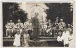 Rppc - GERMANY - SWINEMUNDE - Brass Band In Concert - CHILDREN Stand In For Photo - 1923 - Pommern