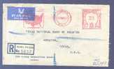 Great Britain CHASE MANHATTAN BANK LONDON Registered Meter Stamp Cover 1958 UJ QEII No. 995 To Houston USA - Maschinenstempel (EMA)