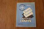 PROTEGE CAHIER Illustré  Publicité Du  CHOCOLAT LANVIN  "L'OISEAU BLANC " à DIJON  Verso Tables Add- Mult-sous-division - Schutzumschläge