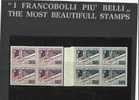 SAN MARINO 1940 SOPRASTAMPATI SERIE COMPLETA MNH QUARTINA - Unused Stamps