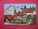 Winston Salem NC  Multi View Linen Greeting - Winston Salem