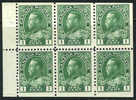 Canada #104a Mint Hinged 1c King George V Booklet Pane Of 6 From 1911 - Pagine Del Libretto