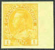 Canada #136 SUPERB Mint Never Hinged 1c Yellow King George V Imperf From 1924 - Ongebruikt