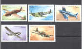 World War II Combat Planes. Scott No. 3651/55. Mint. Cuba 1995. - Airplanes