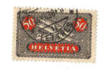 Timbre De Suisse Aérien Oblitérés  N, 9a  50c Gris Et Rouge - Used Stamps