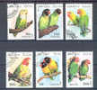 Oiseaux Perroquets Perruches  Série Complète ° Oblitérée  Laos 96 - Papagayos
