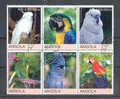 Oiseaux Perroquets Perruches  Série Complète ° Oblitérée  Angola 77 - Papagayos