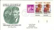 USA United States FDC 1979 Actor Comedian Humorist Will Rogers, Western Film Cinema Movie, Canceled In Claremore - 1971-1980