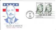 USA United States 1993 FDC Dean Acheson, Statesman Author Writer, Canceled In Washington - 1991-2000