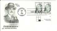 USA United States 1993 FDC Dean Acheson, Statesman Author Writer, Canceled In Washington - 1991-2000