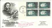 USA United States FDC 1984 Herman Melville, Author Writer Poet Novelist, Canceled In New Bedford - 1981-1990