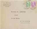 1844 CONTRAS Gironde Lettre Huissier MUSSET 11 2 1949 Gandon  Yv 809  5 F Vert  Yv 811  10F Violet  Tarif 6 1 49 - 1945-54 Marianna Di Gandon