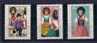 LIECHTENSTEIN - 1977 - Costumes  - Yvert 625/627 - Unused Stamps