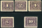 Canada J1-5 Mint Hinged Postage Dues From 1906-28 - Strafport