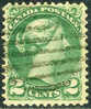 Canada #36 Variety Used 2c Green Victoria From 1872 - Used Stamps