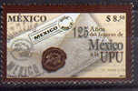 Mexique.  125 Ans De L´entree Du Mexique A L´UPU.  1 T-p Neuf **  Yvert # 2082 - U.P.U.