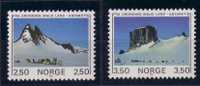NORVEGE - 1985 - Montagnes De L' Antarctique - Yvert 874/875** - Unused Stamps