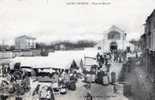 SAUZE VAUSSAIS - LA PLACE DU MARCHE - SUPERBE CARTE TRES TRES ANIMEE AVEC A GAUCHE CHARIOT -  TOP !!! - Sauze Vaussais