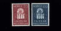 NORWAY/NORGE - 1970  25th ANNIVERSARY OF U.N.O.  SET  MINT NH - Nuovi