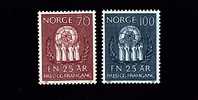 NORWAY/NORGE - 1970  25th ANNIVERSARY OF U.N.O.  SET  MINT NH - Neufs