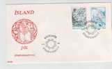 Iceland FDC 14-11-1985 Christmas Stamps Complete With Nice Cachet - FDC