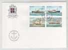 Iceland FDC 9-10-1991 Complete Set In A Block Of 4 SHIPS - FDC