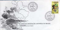 Immigration Japonaise Au  Bresil.   FDC  1988 - Lettres & Documents