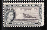 Bahamas 1954 QE Modern Salt Production 10sh MNH Fault - Bahamas (1973-...)