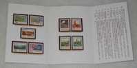 Folder Taiwan 1974 9  Major Construction Stamps Interchange Plane Train Locomotive Ship Petrochemical - Unused Stamps