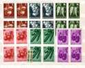 Bulgaria / Bulgarie 1958 Vegetables    6v.-  MNH.** Imperf  Block Of Four - Légumes