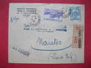 Tunisie. Lettre Avion Recommandée Tunis Roustan Chargements 19 6 46 Entête Banque BNCI Cover. - Cartas & Documentos