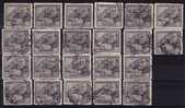 CONGO BELGE - OLD LOT  CANCELS & MULTIPLE COB/VOB#117 - Used Stamps