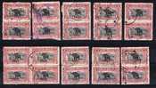 CONGO BELGE - OLD LOT VOB/COB # 91  MULTIPLE & CANCELS - Usati