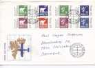 Norway FDC 19-9-1978 Norwex 80 From Booklet Complete Set Of 8 Sent To Denmark - FDC