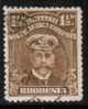 RHODESIA   Scott #  121  VF USED - Sonstige & Ohne Zuordnung