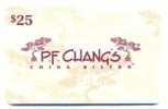 P.F. Chang´s  U.S.A. Gift Card,   Carte Cadeau Pour Collection # 2 - Cadeaubonnen En Spaarkaarten