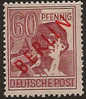BERLIN 1949 60pf (red Opt) SG B31 HM RY154 - Ungebraucht